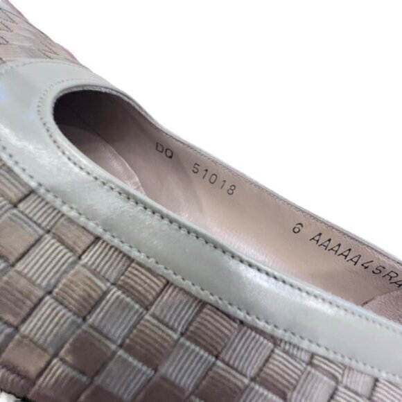 🎉SALE🎉 Salvatore Ferragamo Beige Fabric Weave Heels 6 AAAA GLAM Luxury NIB - Picture 12 of 16
